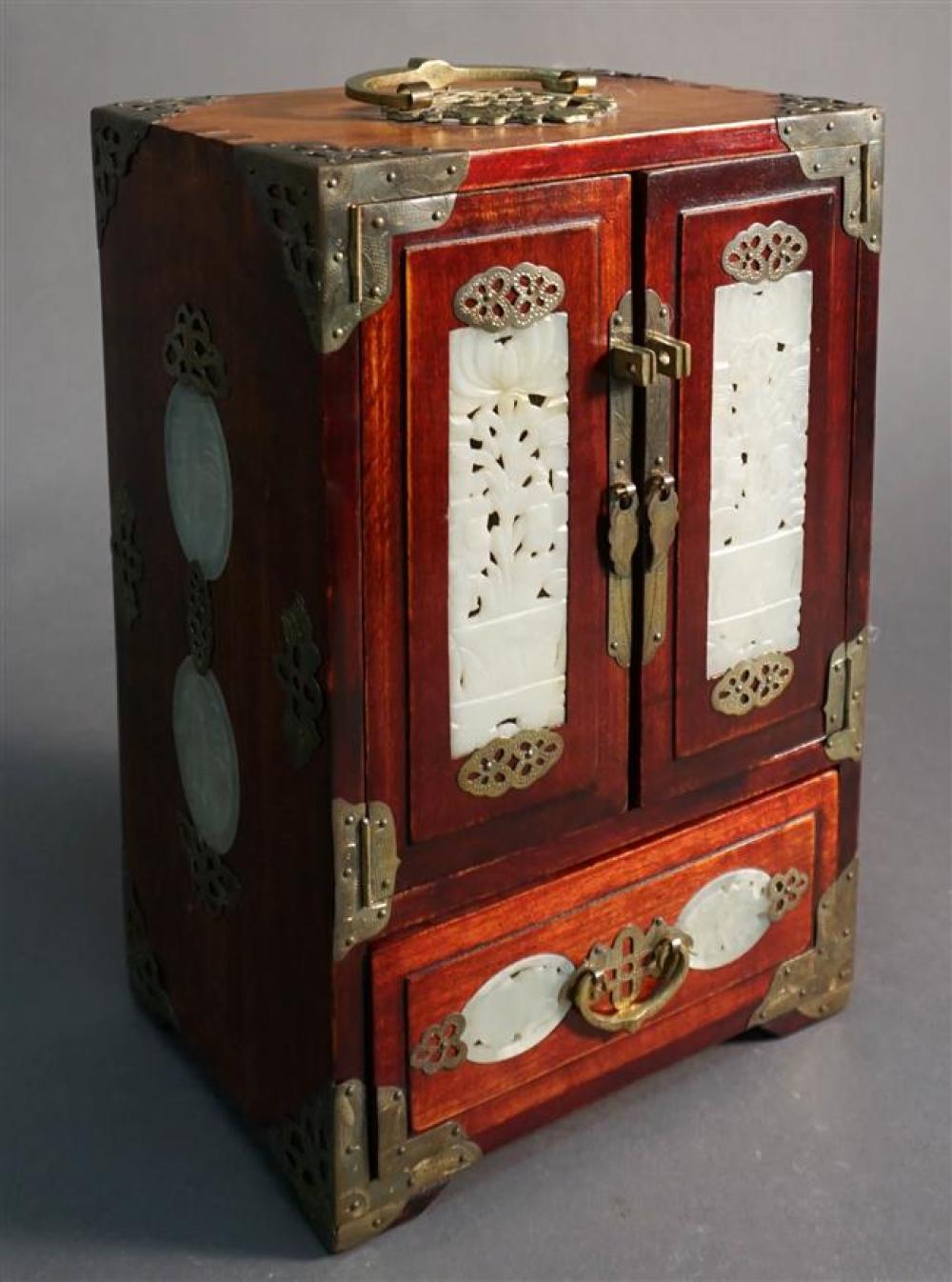 CHINESE HARDSTONE AND TEAK