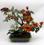 CHINESE HARDSTONE BONSAI, 19TH