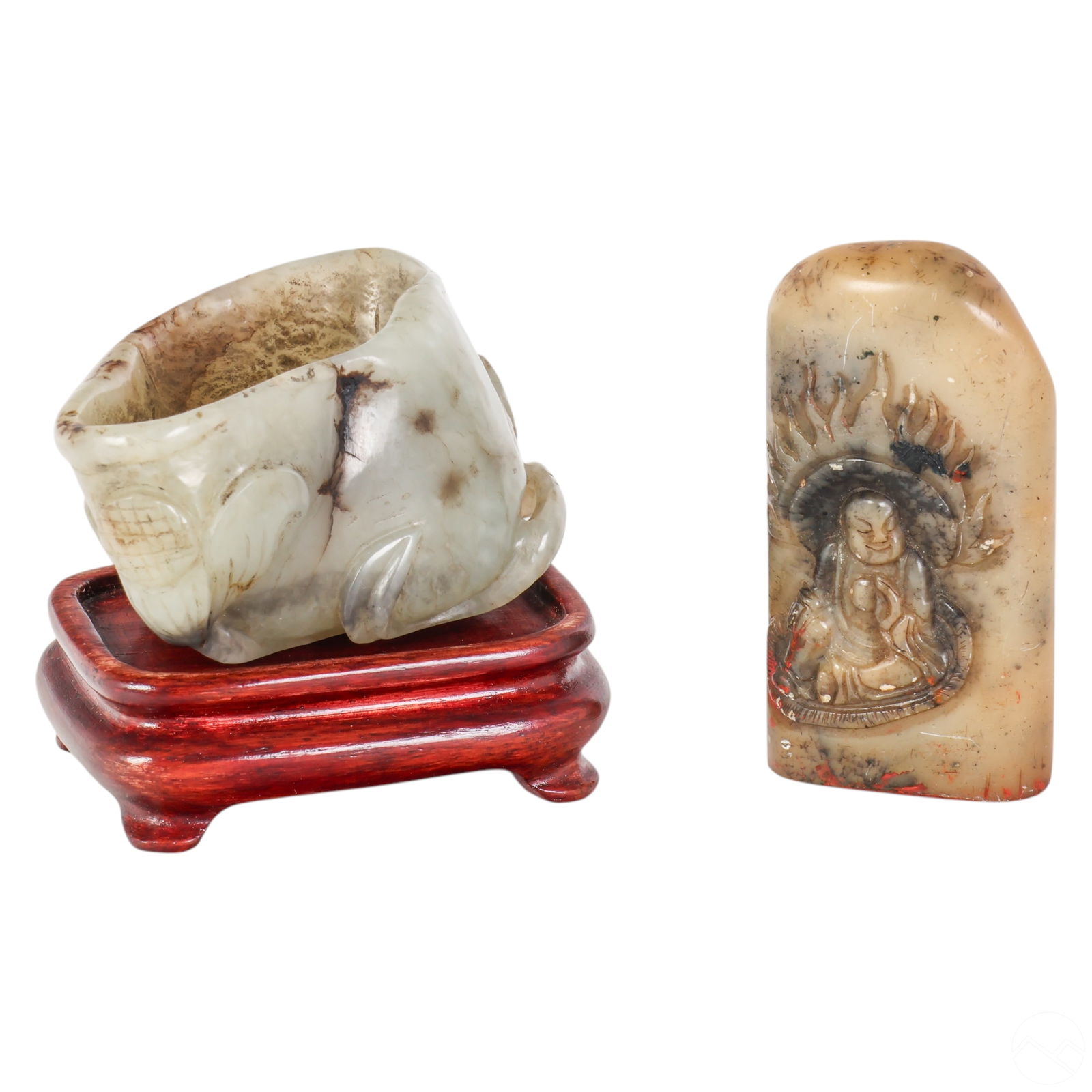 CHINESE HARDSTONE BRUSH WASHER &