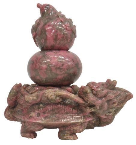 CHINESE HARDSTONE DRAGON TURTLE
