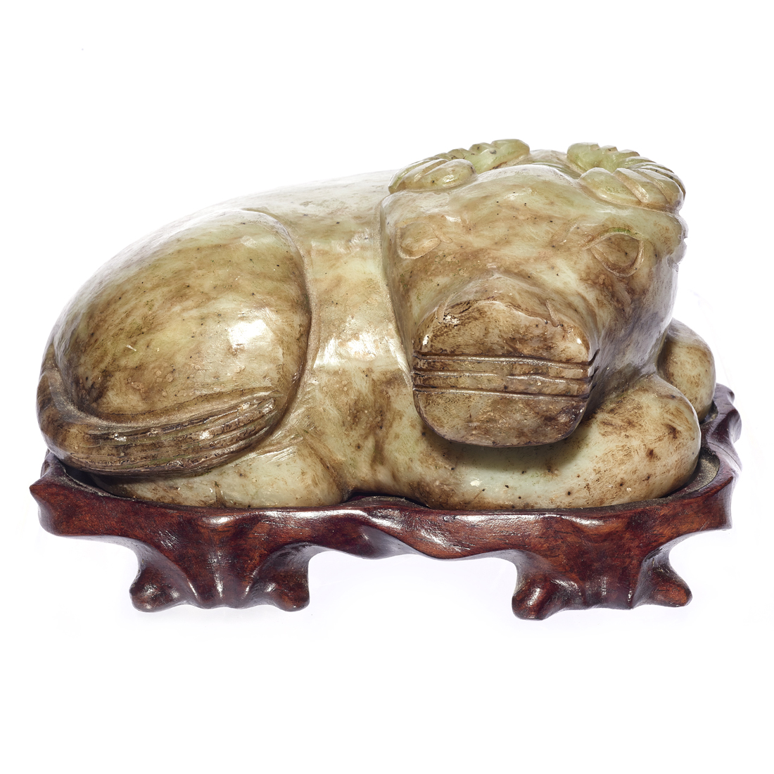 CHINESE HARDSTONE FIGURE OF A