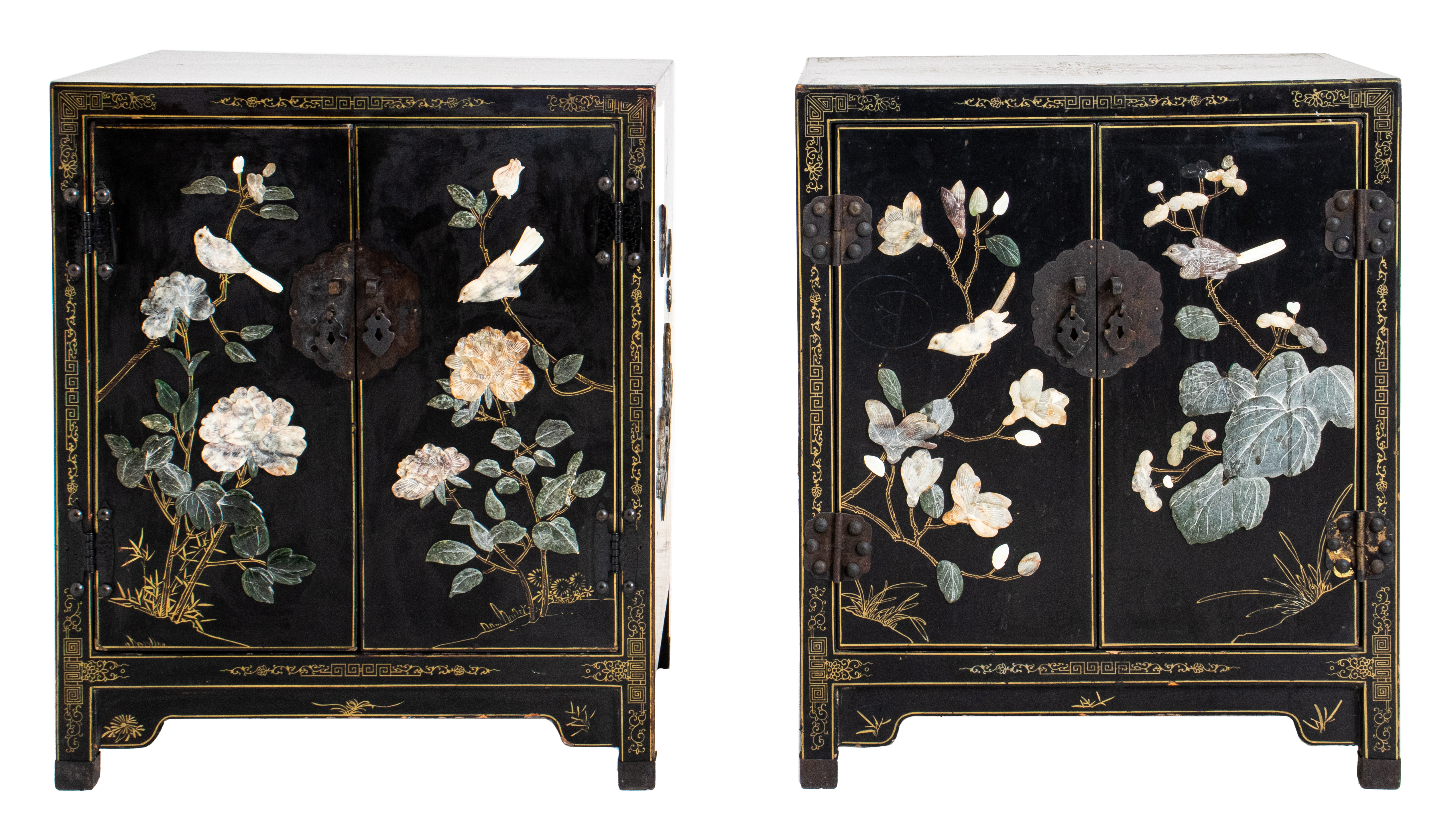 CHINESE HARDSTONE INLAID AND