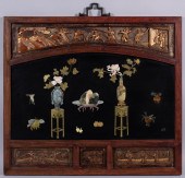 CHINESE HARDSTONE-INLAID CARVE