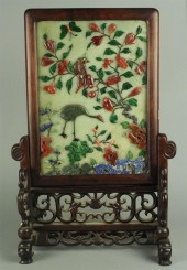 CHINESE HARDSTONE INLAID TABLE