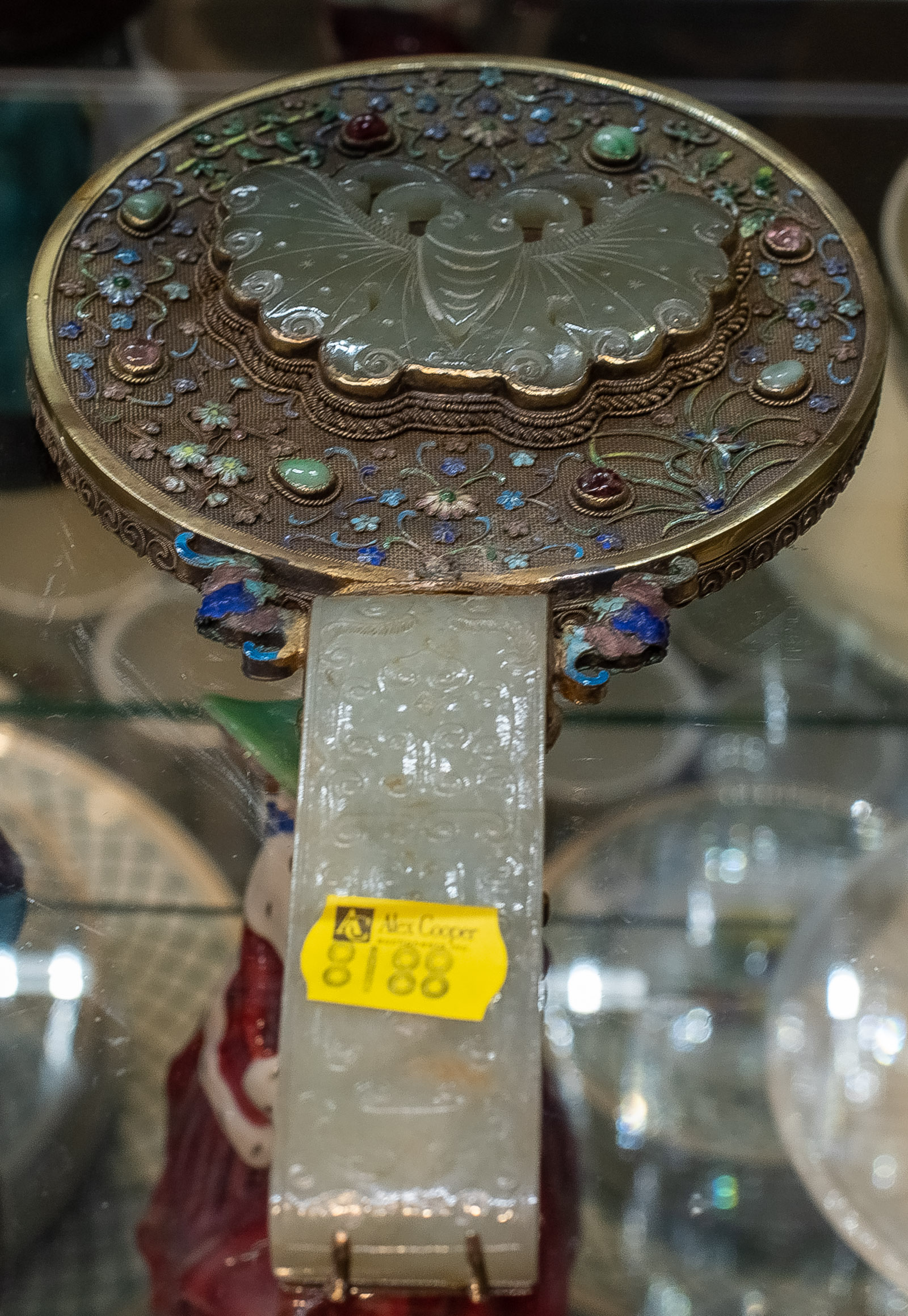 CHINESE HARDSTONE MOUNTED HAND