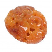 CHINESE HARDSTONE ORANGE JADE
