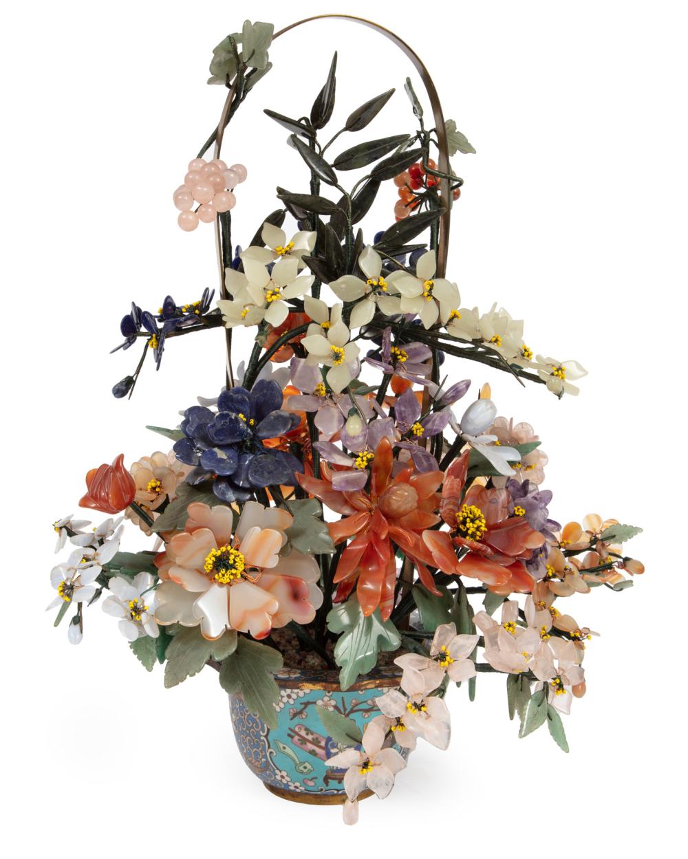 CHINESE HARDSTONE "TREE" IN