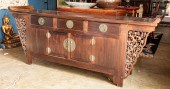 CHINESE HARDWOOD ALTAR COFFER
