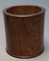 CHINESE HARDWOOD BRUSH POT 20T