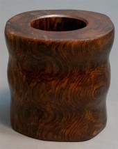 CHINESE HARDWOOD BRUSH POT 20T