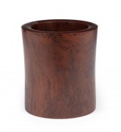 CHINESE HARDWOOD BRUSH POTChin