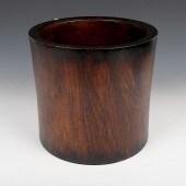 CHINESE HARDWOOD BRUSH POTOf c