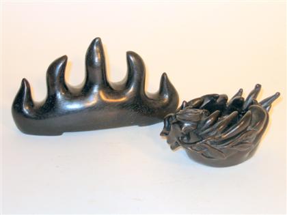Chinese hardwood brush rest and