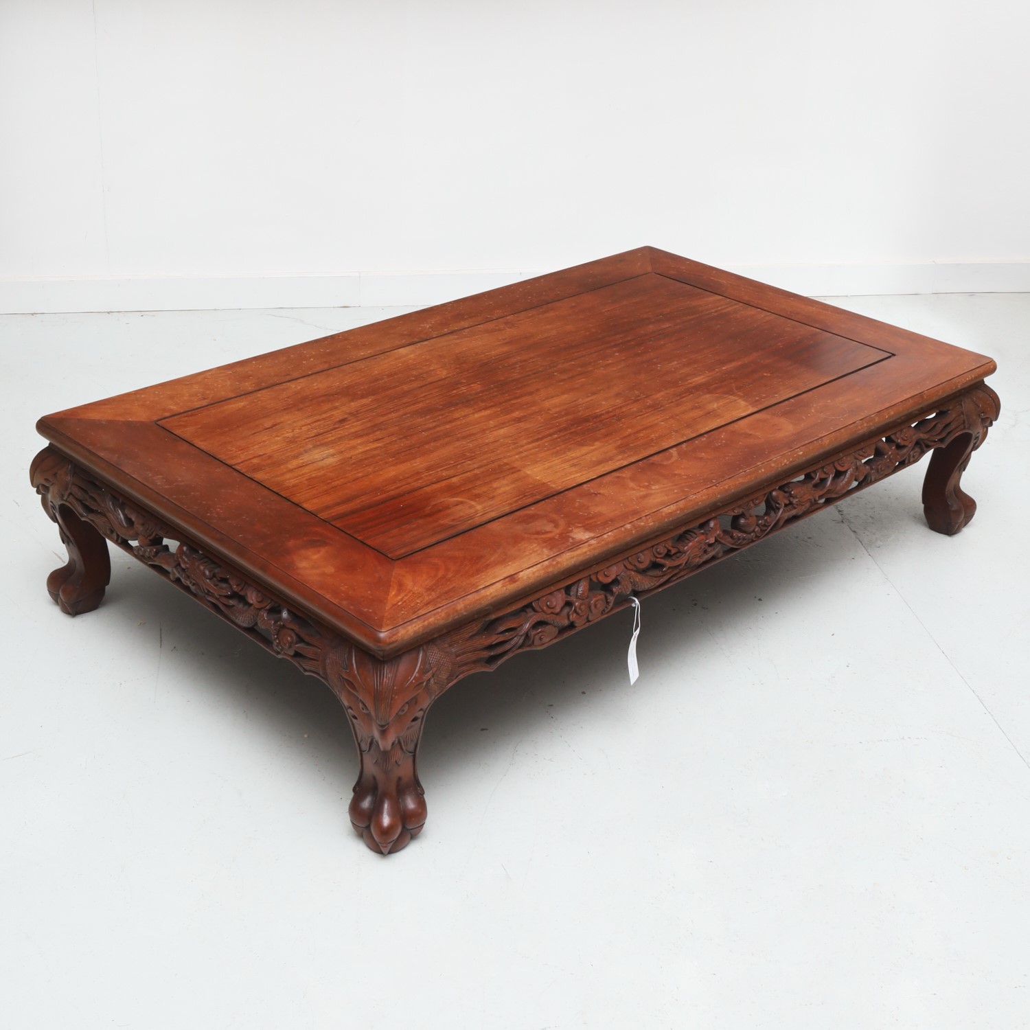 CHINESE HARDWOOD CARVED LOW