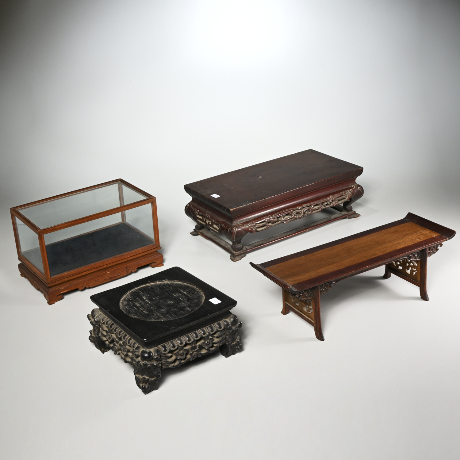 CHINESE HARDWOOD CARVED STANDS &