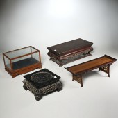 CHINESE HARDWOOD CARVED STANDS