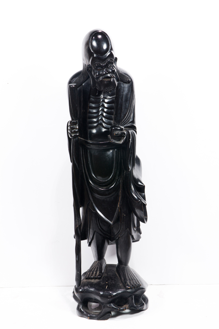 CHINESE HARDWOOD CARVING OF A