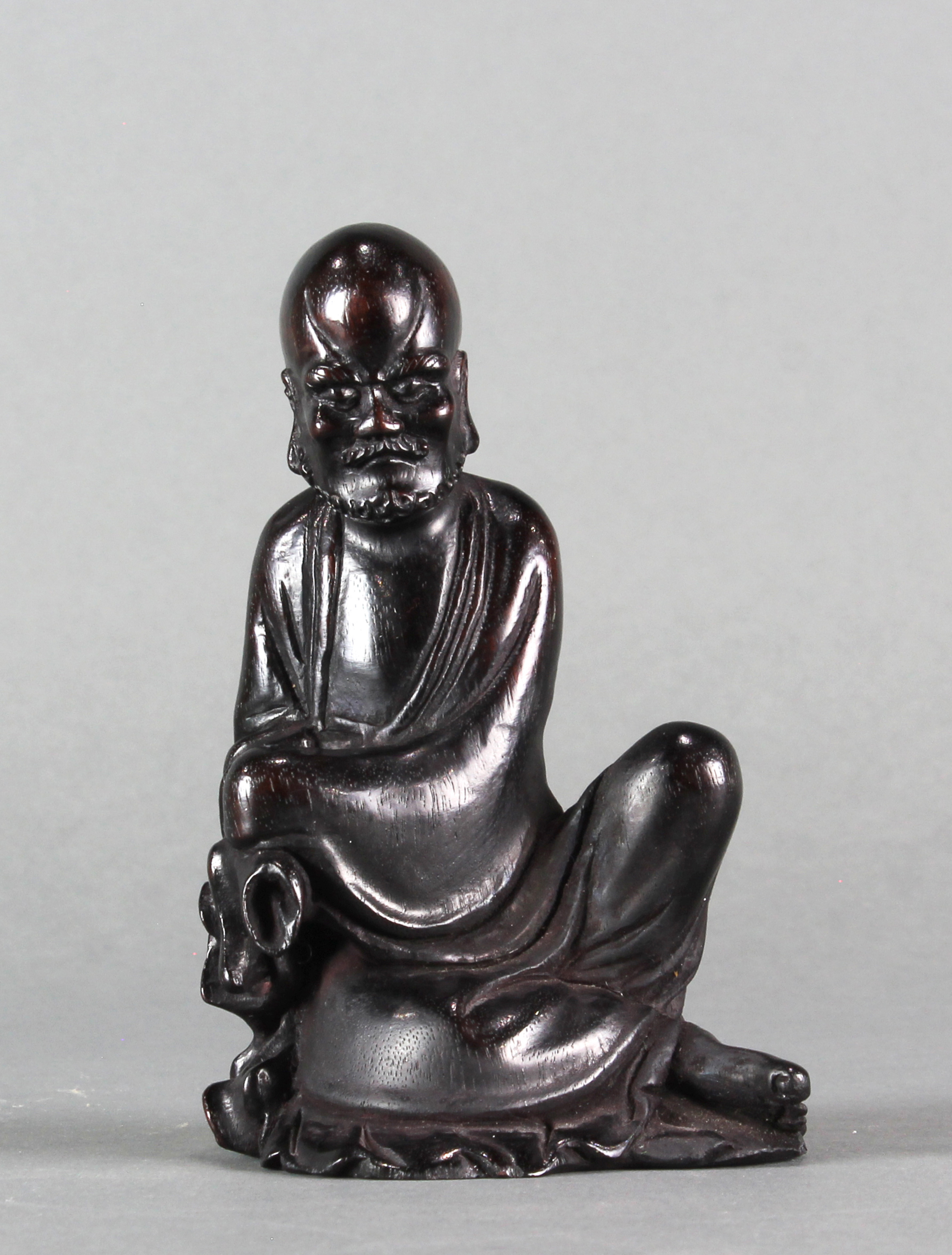 CHINESE HARDWOOD CARVING OF A