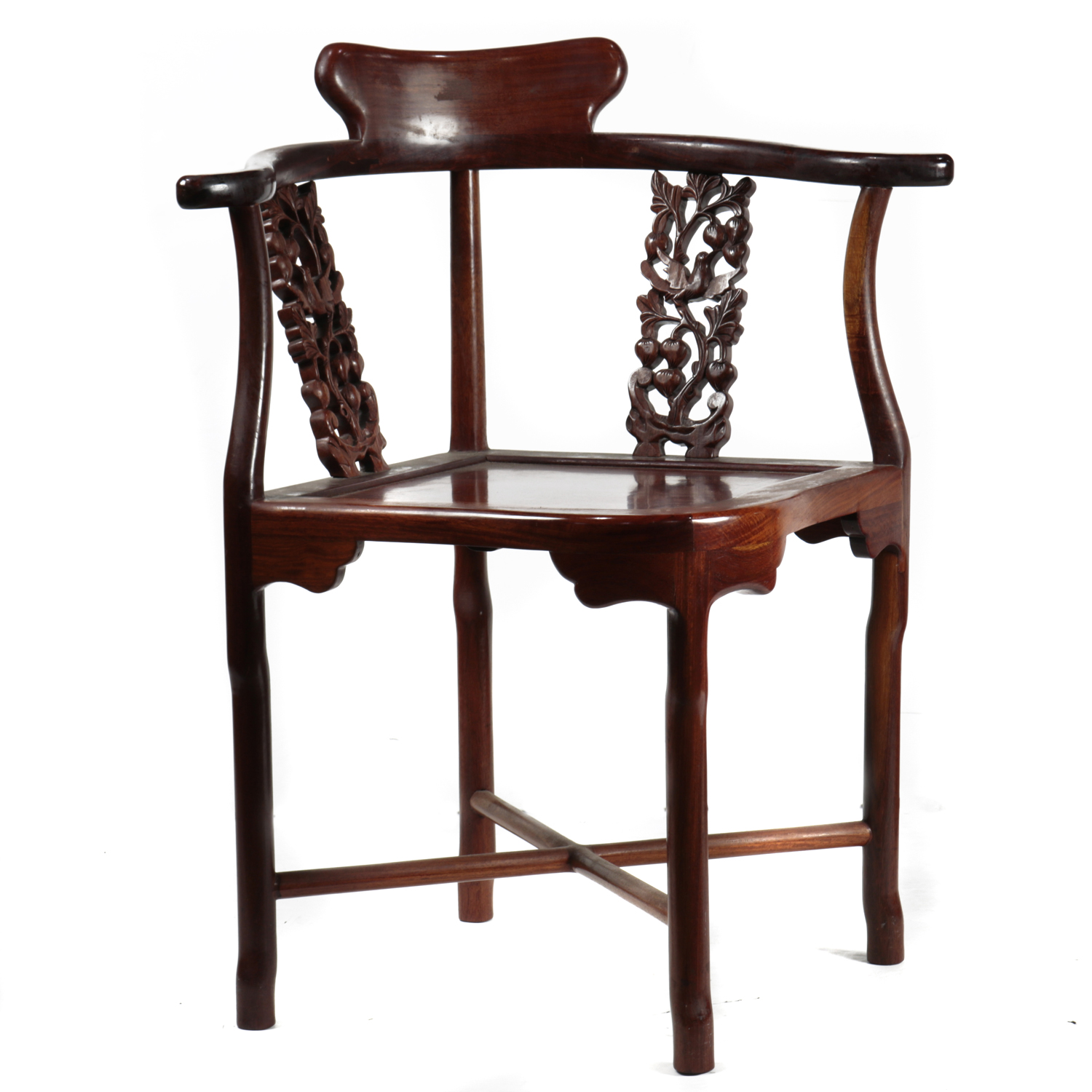 CHINESE HARDWOOD CORNER CHAIR