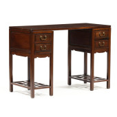 CHINESE HARDWOOD DOUBLE PEDEST
