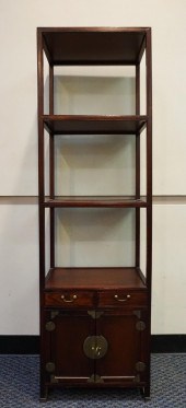 CHINESE HARDWOOD ETAGERE, H: 6