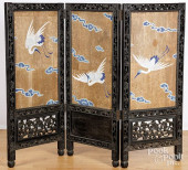 CHINESE HARDWOOD FOLDING SCREE