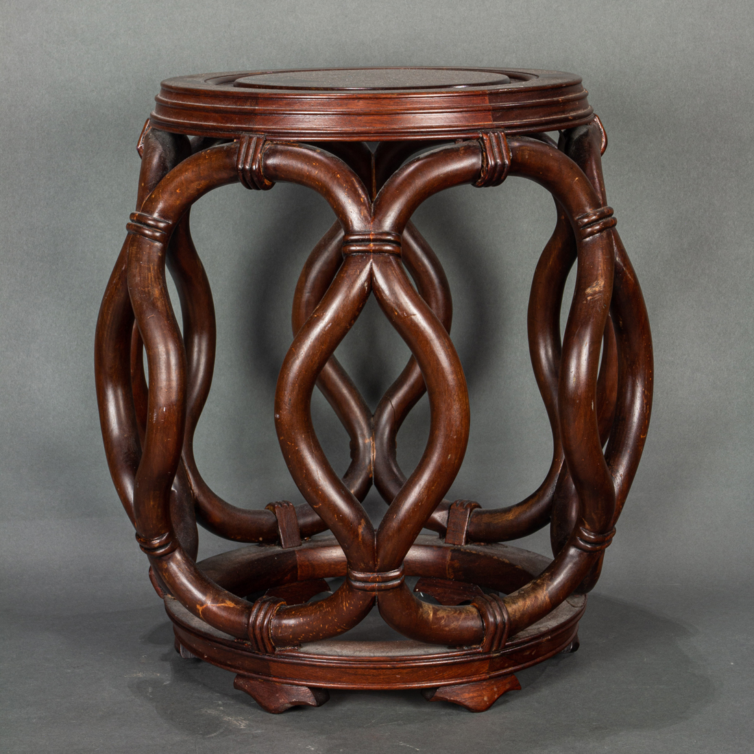 CHINESE HARDWOOD GARDEN SEAT
