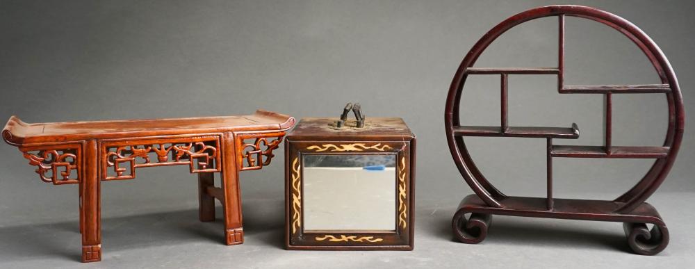 CHINESE HARDWOOD MINIATURE VITRINE,