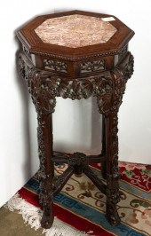 CHINESE HARDWOOD OCTAGONAL FLO