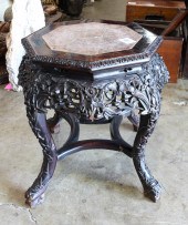 CHINESE HARDWOOD OCTAGONAL STA