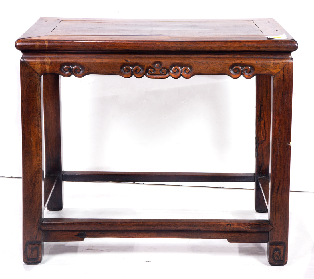 CHINESE HARDWOOD RECTANGULAR FORM