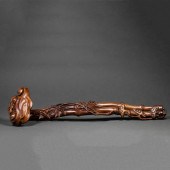 CHINESE HARDWOOD RUYI SCEPTER
