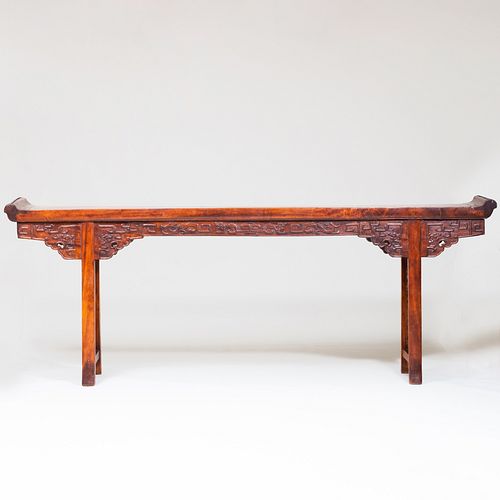 CHINESE HARDWOOD SCROLL TABLE36 1/2