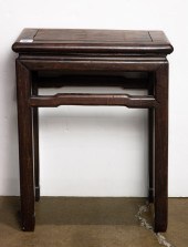 CHINESE HARDWOOD SIDE STAND. 2