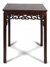 CHINESE HARDWOOD SIDE TABLE, 1