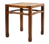 CHINESE HARDWOOD SQUARE STOOL1