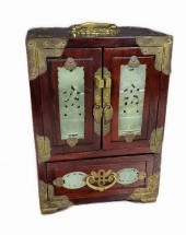 CHINESE HARDWOOD STAINED JEWEL