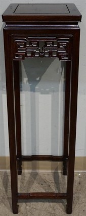 CHINESE HARDWOOD STAND, H: 36;