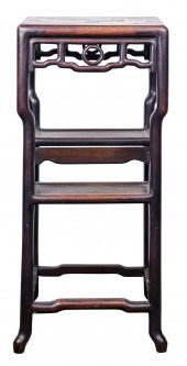 CHINESE HARDWOOD STAND WITH PO