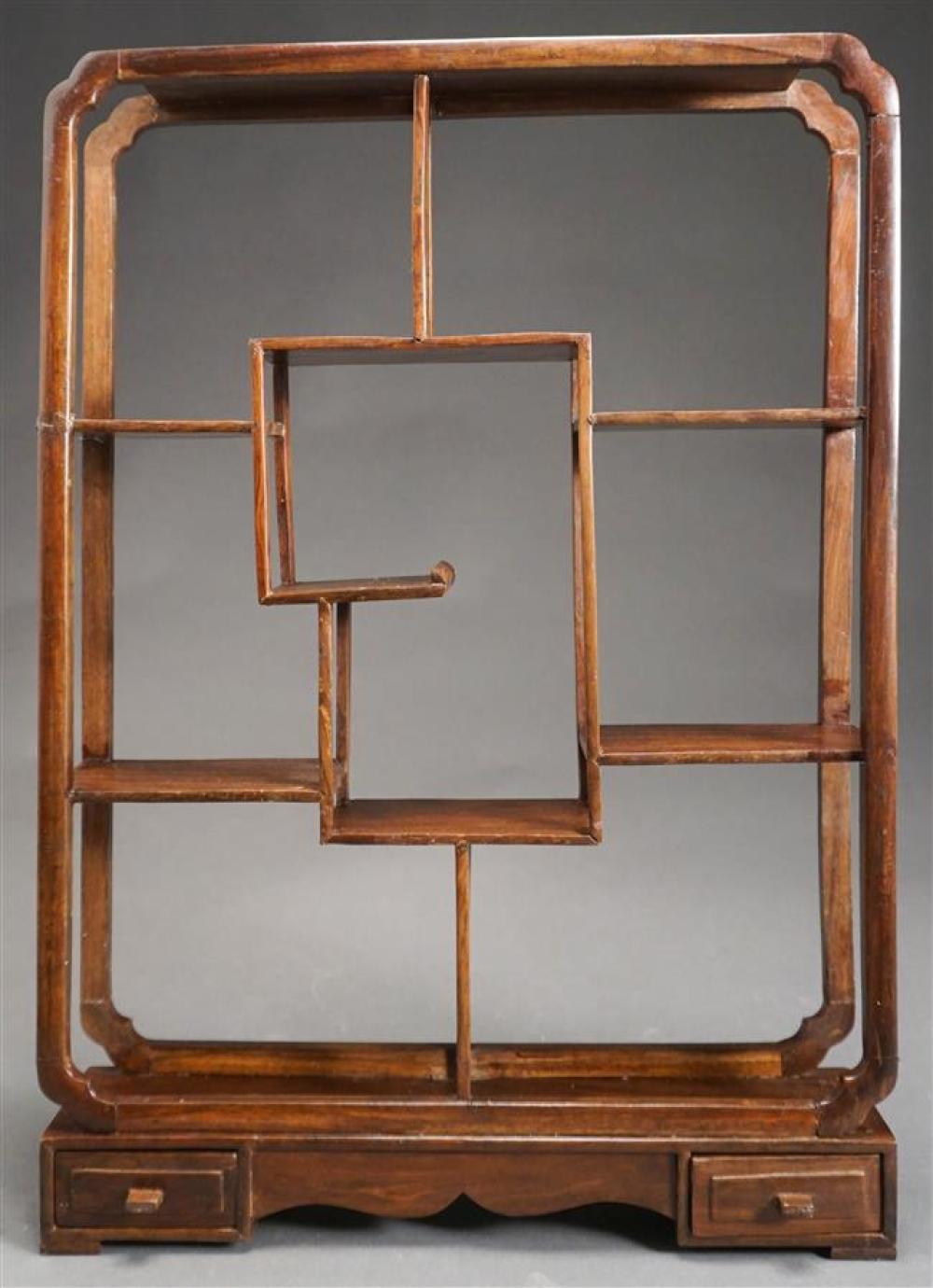 CHINESE HARDWOOD TABLE ETAGERE,