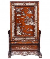 CHINESE HARDWOOD TABLE SCREEN
