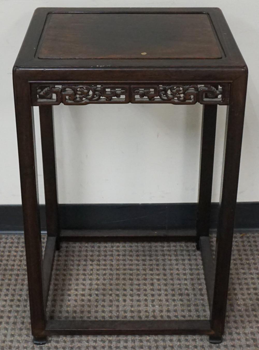 CHINESE HARDWOOD TABOURETTE H: 28