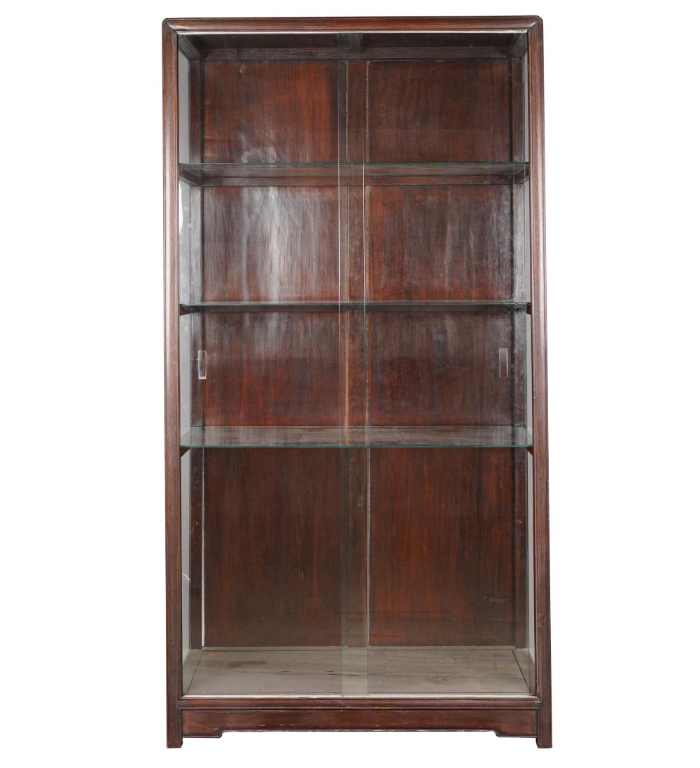 CHINESE HARDWOOD VITRINE