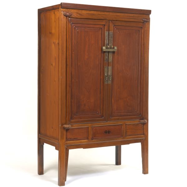 CHINESE HARDWOOD WARDROBE 71"H x 42