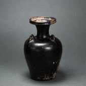 CHINESE HENAN BLACK GLAZED VAS