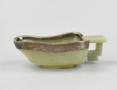 CHINESE HETIAN CELADON JADE CU