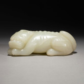 CHINESE HETIAN JADE FOO DOG<br