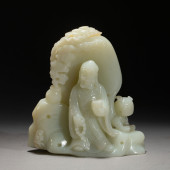 CHINESE HETIAN JADE GUANYIN &