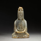 CHINESE HETIAN JADE SEATED GUA