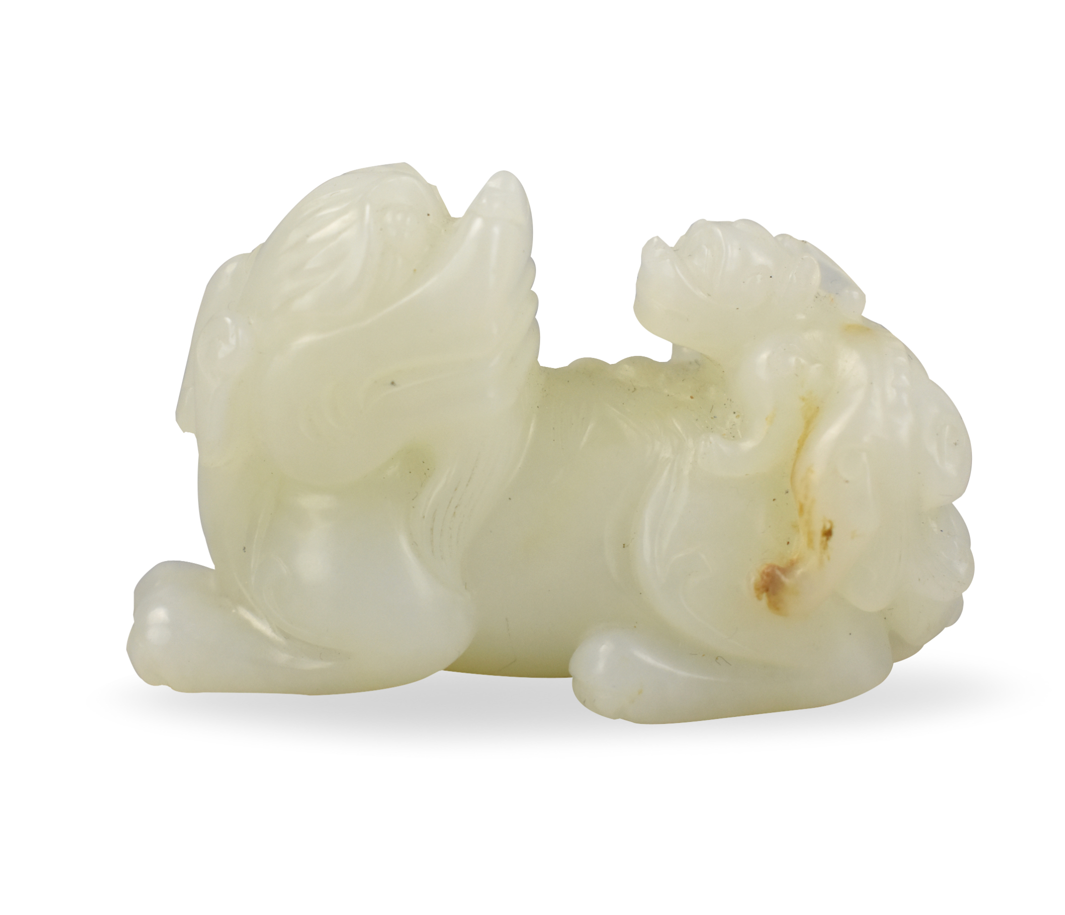 CHINESE HETIAN WHITE JADE CARVED